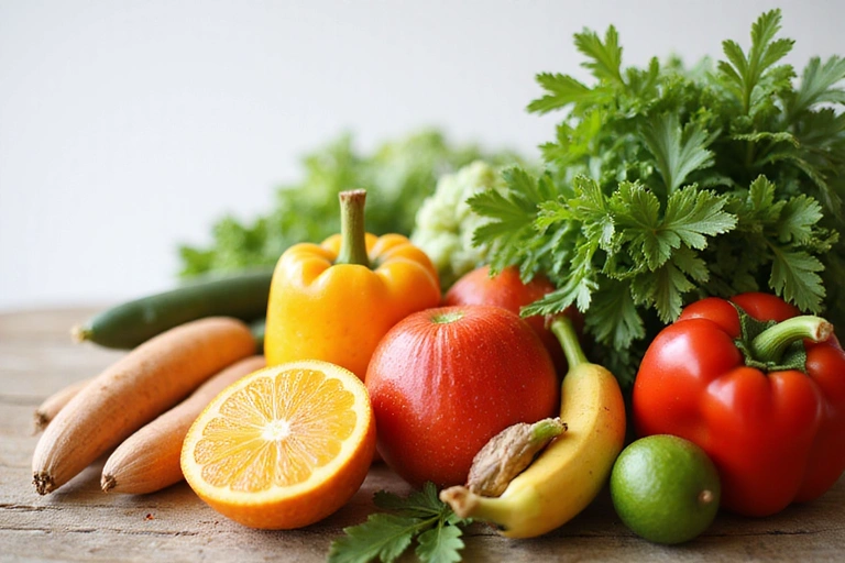 Frisches Gemüse und Obst für Gewichtsverlust